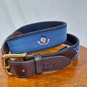 Vineyard Vines Fabric Belt Camargo Club Logo NWOT